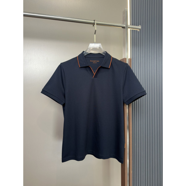 V넥 숏슬리브 셔츠