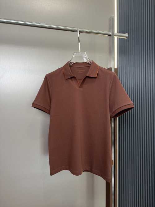 V넥 숏슬리브 셔츠