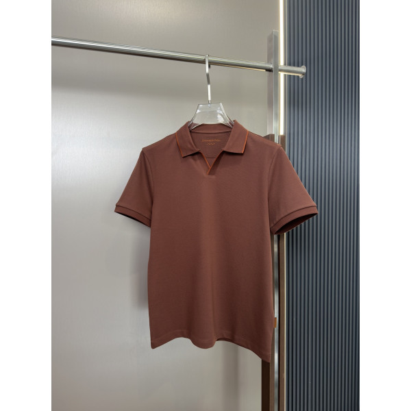 V넥 숏슬리브 셔츠