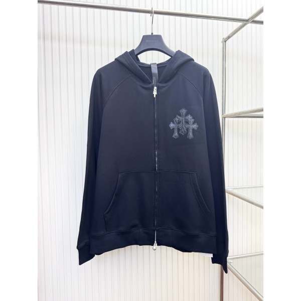 세 꽃 가죽 플리스 후드 스웨트셔츠 아우터