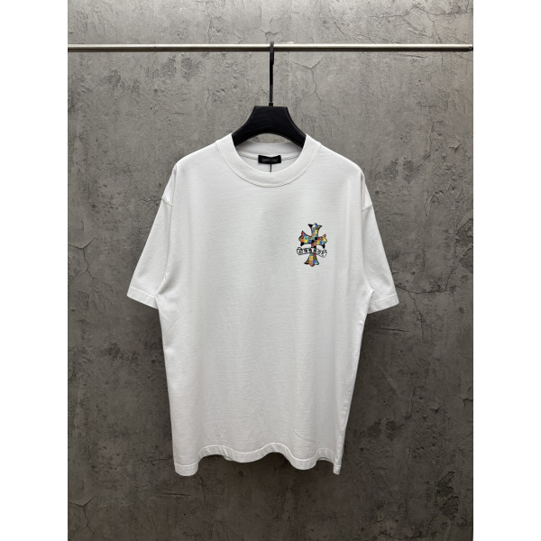 미국식 컬러 페인팅 커플 반팔 티셔츠