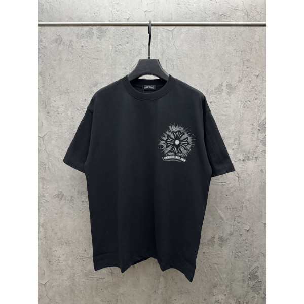 3D 벨벳 반팔 티셔츠