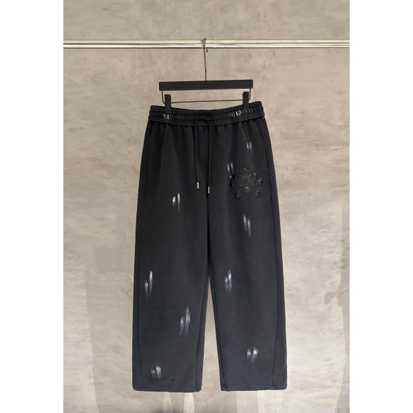 손그림 가죽패치 스웨트팬츠