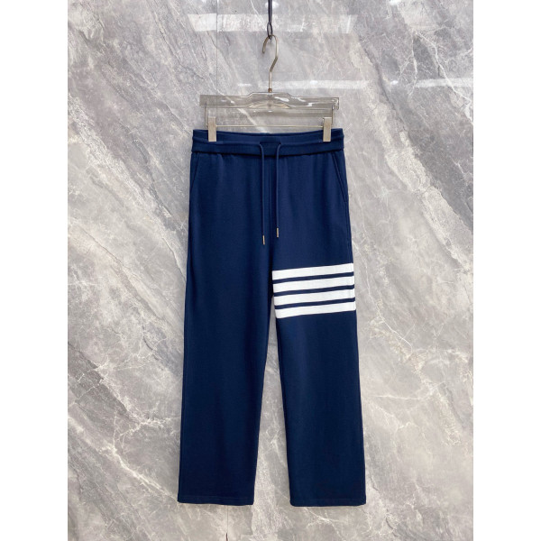 클래식 컬러 직조 모헤어 테두리 와이드 팬츠