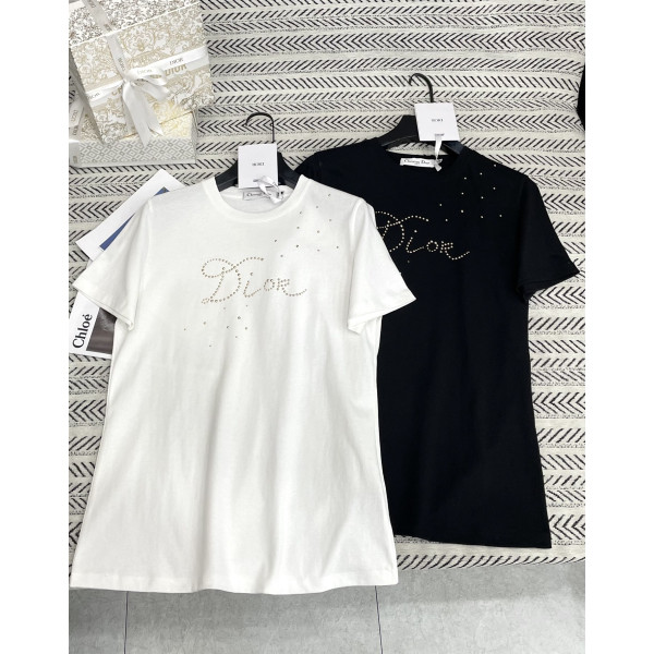 그래피티 스터드 알파벳 패턴 티셔츠