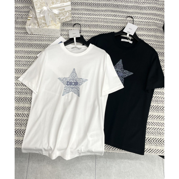 금실 자수 오각성 비즈 알파벳 티셔츠