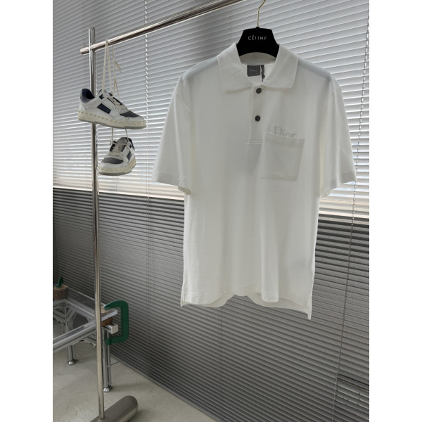 포켓 자수 코튼 POLO 셔츠