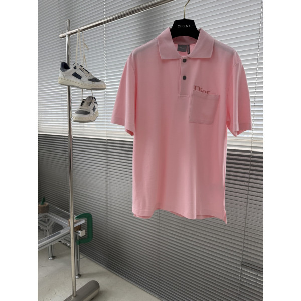 포켓 자수 코튼 POLO 셔츠