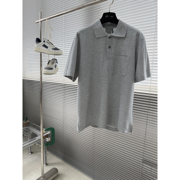 포켓 자수 코튼 POLO 셔츠