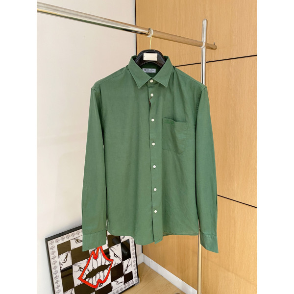 아마 무지 장袖 셔츠