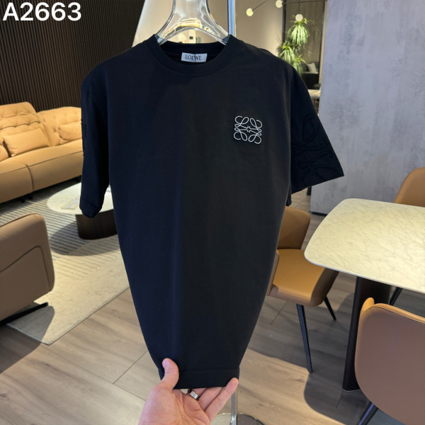 자수 로고 알파벳 반팔 티셔츠