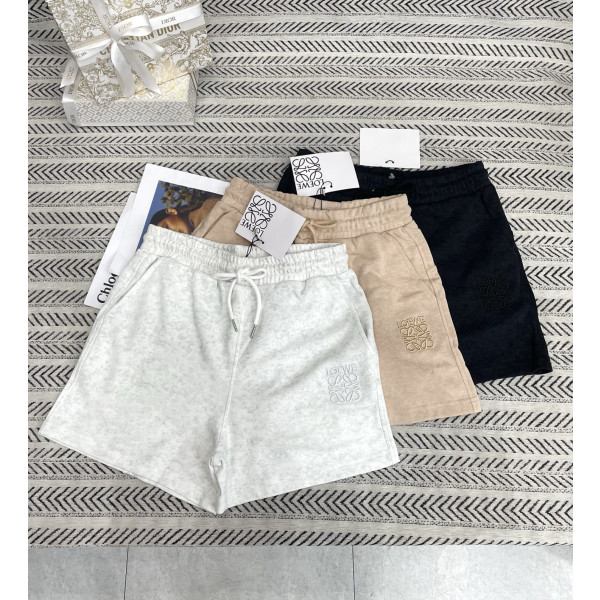 자수 눈송이 면 캐주얼 숏팬츠