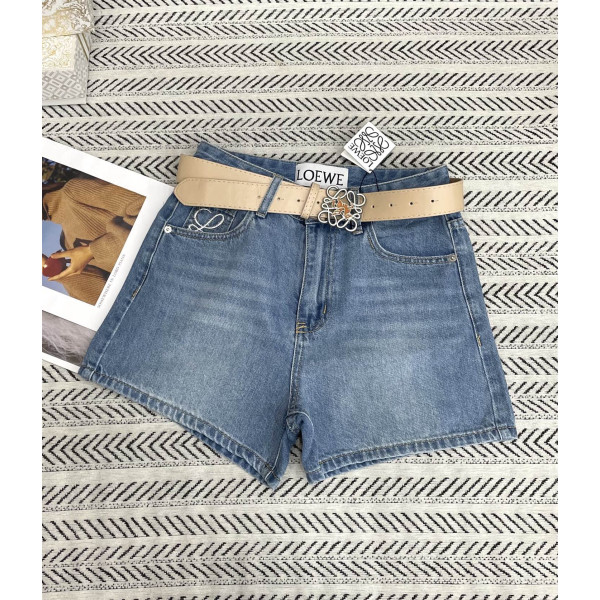 자수 로고 벨트 쇼츠