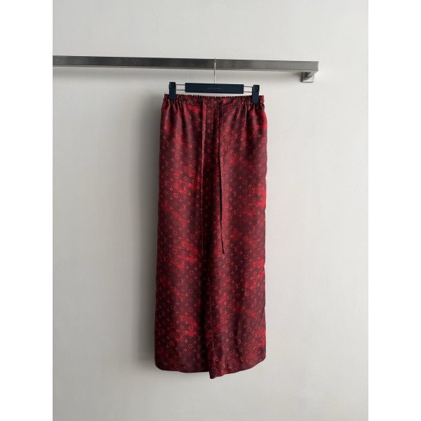 드로코드 스트레이트 실크 롱 팬츠