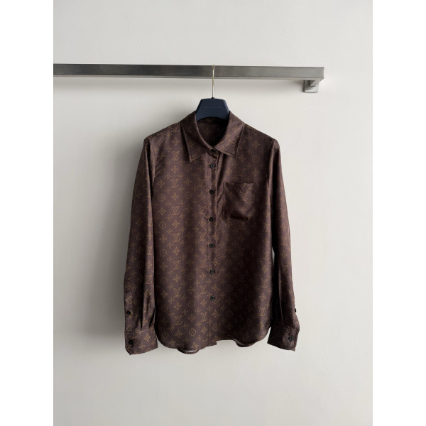 모노그램 실크 셔츠