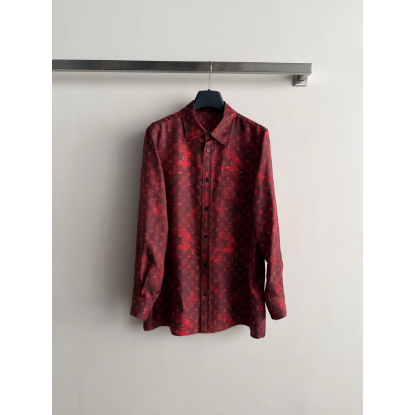 모노그램 실크 셔츠