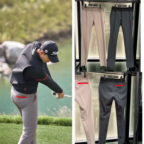 타이틀리스트 가을 겨울 남성 기능성 슬림 핏 캐주얼 팬츠