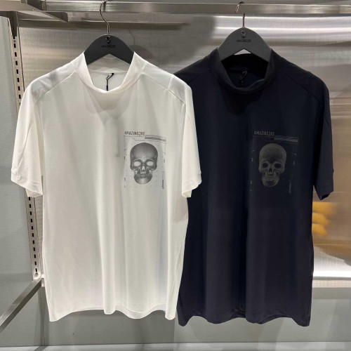 어메이징크리 남성 스컬 그래픽 반팔 티셔츠