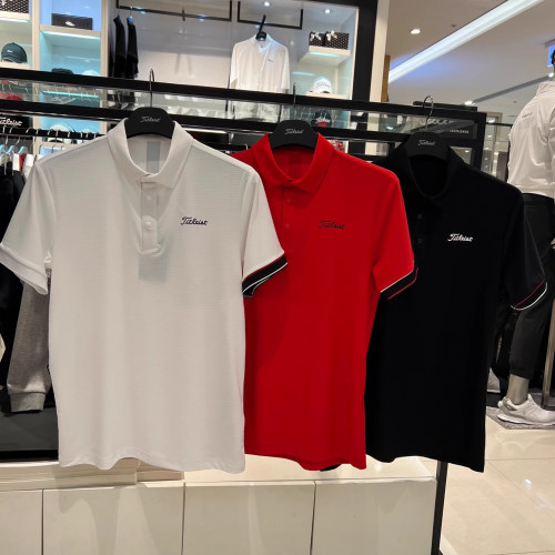 타이틀리스트 남성 카라 반팔 티셔츠