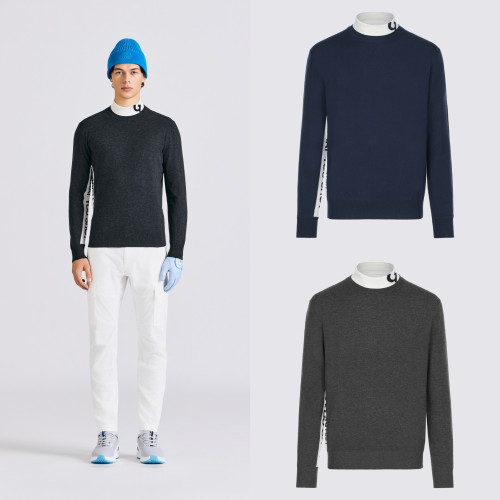 지포어 남성 인기 모델 착용 울 혼방 니트 스웨터