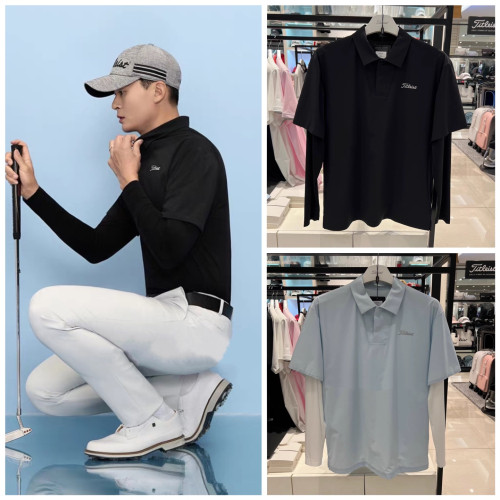 타이틀리스트 2025 봄·가을 남성 쿨링 반팔 티셔츠