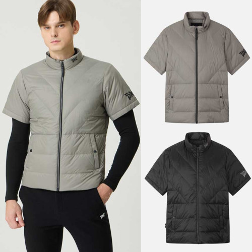 PXG 25 가을 겨울 남성 화이트덕다운 반팔 집업