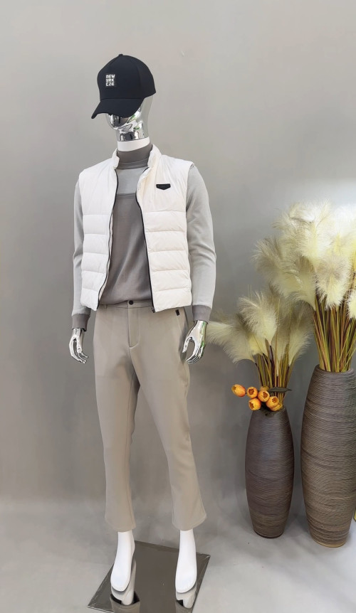 PXG 남성 슬림핏 덕다운 패딩 베스트