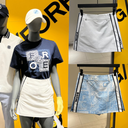 지포어 여성 로고 프린트 골프 스커트