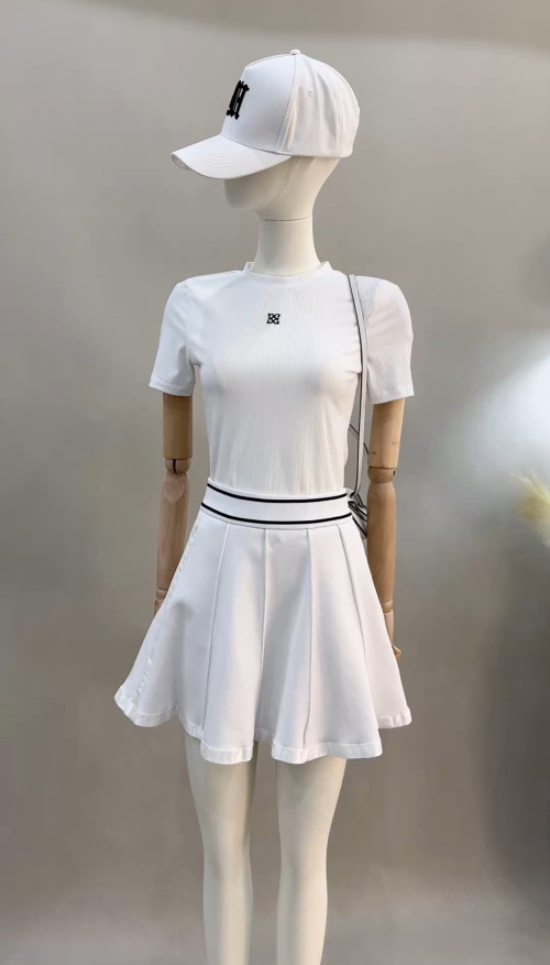 지포어 여성 플라워 디테일 미디 스커트