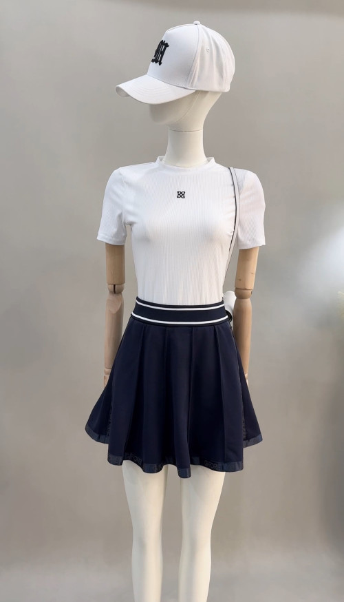 지포어 여성 플라워 디테일 미디 스커트