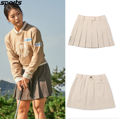 말본 2025 가을 겨울 여성 캐시미어 플리츠 스커트