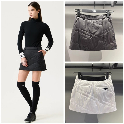 PXG 25 겨울 여성 골프 패딩 미니 스커트