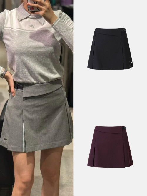 PXG 25FW 여성 A라인 울 믹스 미니 스커트