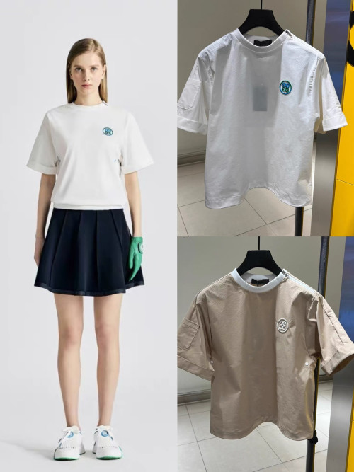 지포어 여성 루즈핏 라운드 반팔 티셔츠