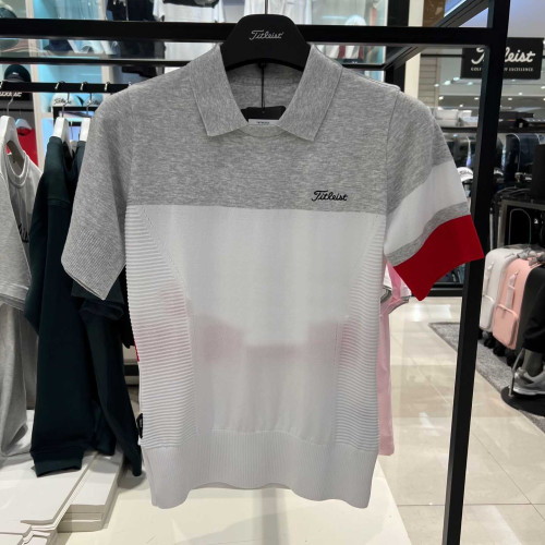 타이틀리스트 여성 냉감 니트 반팔 티셔츠