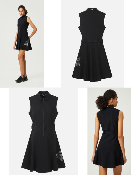 PXG 여성 슬리브리스 입체 원피스