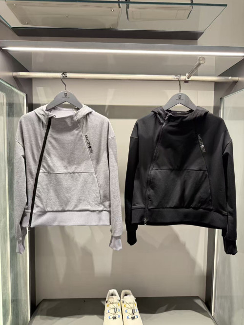 어메이징크리 여성 사선 지퍼 라이트 가디건 상의