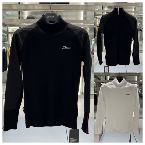 타이틀리스트 2025 가을 겨울 여성 하이넥 레터링 니트 이너