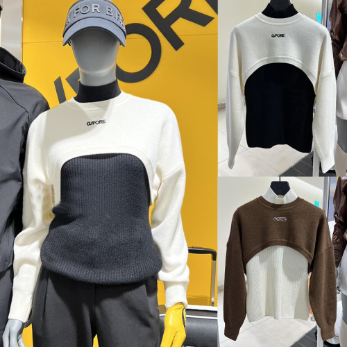 지포어 25FW 여성 니트 숄 베스트 투피스 세트