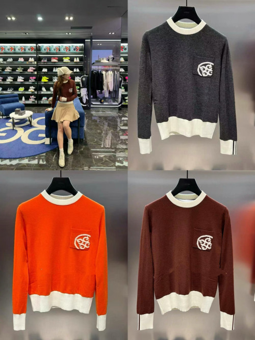 지포어 25 가을 겨울 여성 인타르시아 라운드 니트