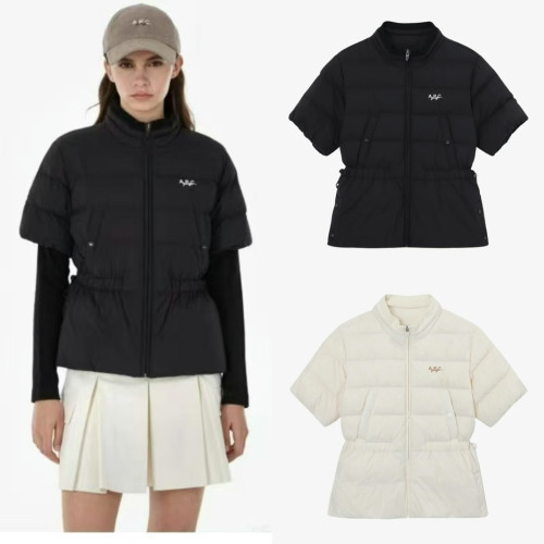 아페쎄 25 가을 겨울 여성 반팔 다운 재킷