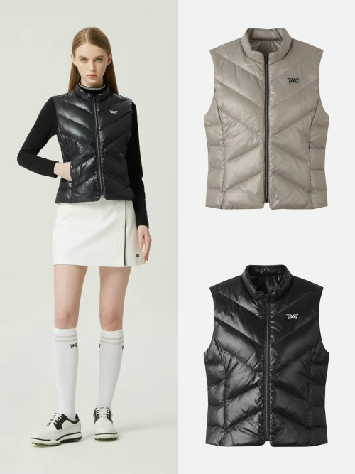 PXG 여성 90 화이트덕다운 패딩 베스트