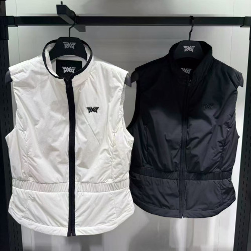 PXG 가을 겨울 여성 슬림 웨이스트 패딩 베스트