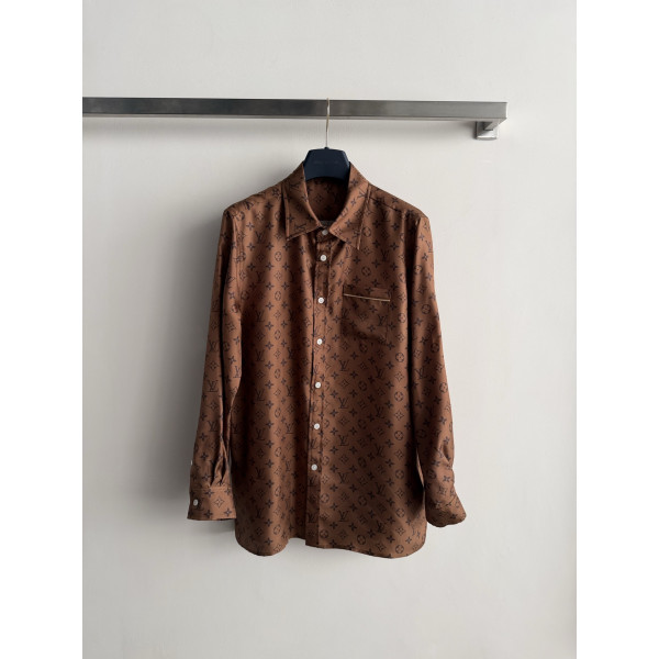 모노그램 실크 셔츠
