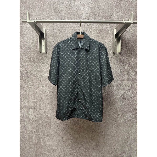 플립 칼라 인화 레저 셔츠