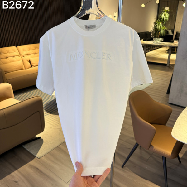 자수 로고 알파벳 반팔 티셔츠