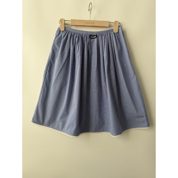 인형 칼라 블라우스 + 미니 스커트 세트