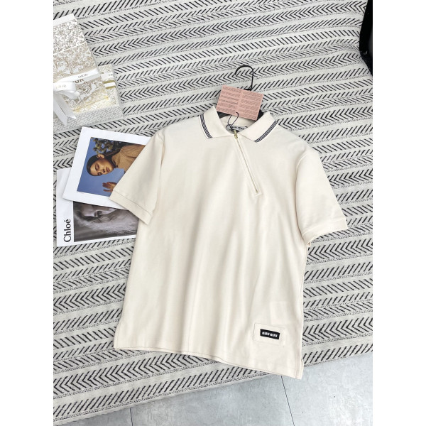 플립 칼라 아카데미 스타일 알파벳 패치 자수 패턴 상의