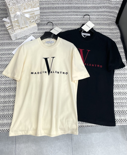 플록 알파벳 인쇄 패턴 티셔츠