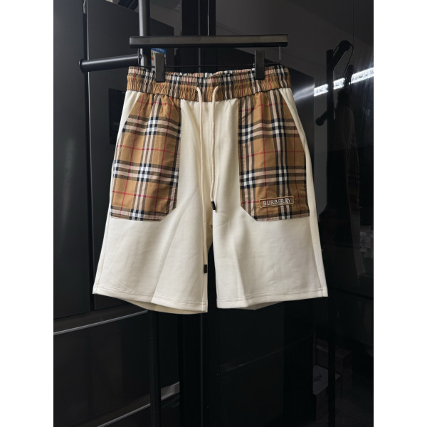 체크 자수 알파벳 반바지